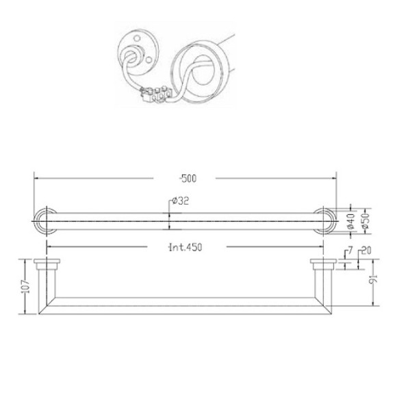 Электрический полотенцесушитель Margaroli Sereno 621450CRS Хром Электрический полотенцесушитель Margaroli Sereno 621450CRS Хром