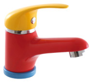 Смеситель для раковины Rav Slezak Seina Junior SAJ026.5 красный с желтым и синим Смеситель для раковины Rav Slezak Seina Junior SAJ026.5 красный с желтым и синим