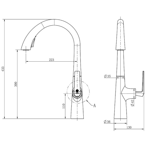 Смеситель для кухни Orange Boni M15-120cr Хром Смеситель для кухни Orange Boni M15-120cr Хром