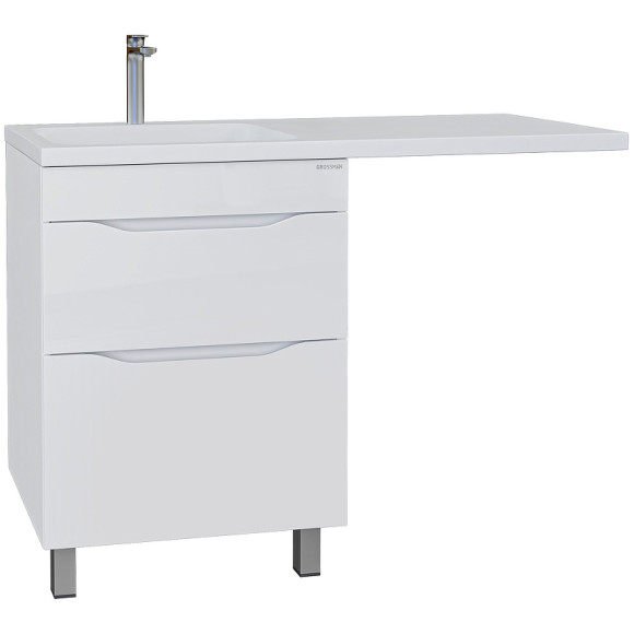 Раковина Grossman Madera Камилла 120 L 1101003 с местом под стиральную машину Белая Раковина Grossman Madera Камилла 120 L 1101003 с местом под стиральную машину Белая