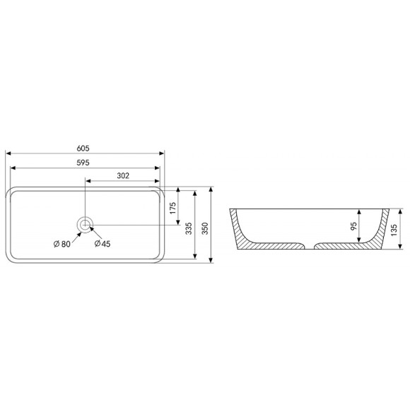 Раковина-чаша Abber Rechteck 61 AC2204MBG Зеленая матовая Раковина-чаша Abber Rechteck 61 AC2204MBG Зеленая матовая