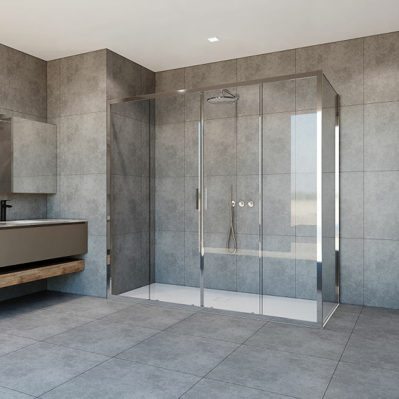 Душевой уголок Vincea Garda 190х90 VSR-1G29019CL профиль Хром стекло прозрачное