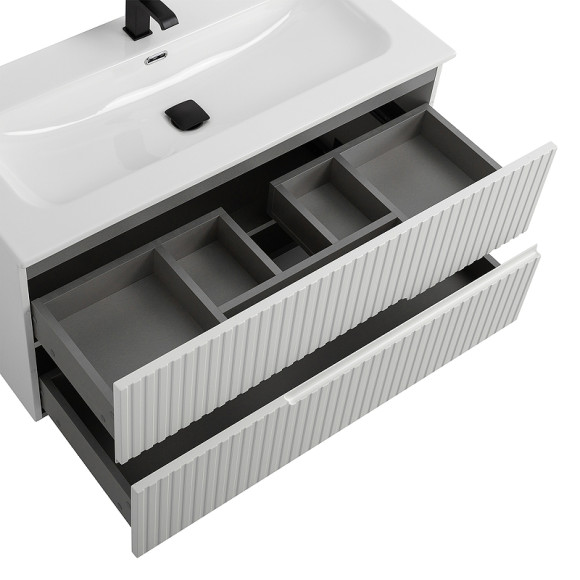 Тумба под раковину Cezares Duet-N 100 DUET-N-1000-2C-SO-BO подвесная Bianco Opaco