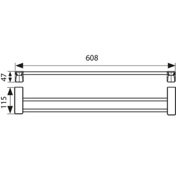 Полотенцедержатель Kaiser KH-1508 двойной Хром Полотенцедержатель Kaiser KH-1508 двойной Хром