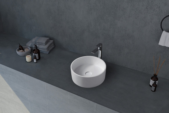 Раковина-чаша Abber Stein 40 AS2612 Белая матовая Раковина-чаша Abber Stein 40 AS2612 Белая матовая