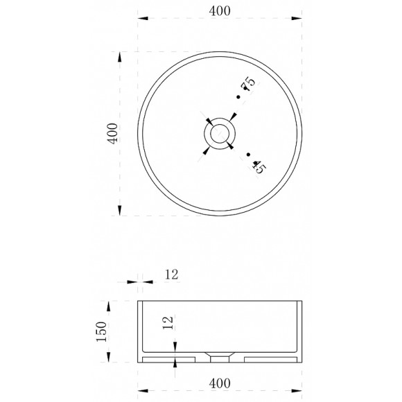 Раковина-чаша Abber Stein 40 AS2612 Белая матовая Раковина-чаша Abber Stein 40 AS2612 Белая матовая