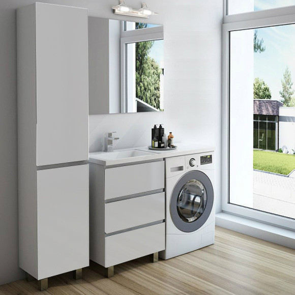 Тумба с раковиной Эстет Dallas Luxe 105 L ФР-00009668 Белая Тумба с раковиной Эстет Dallas Luxe 105 L ФР-00009668 Белая