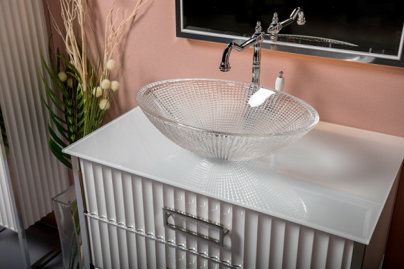 Тумба под раковину Boheme Armadi Art Monaco 80 867-080-WCR Белый глянец Хром