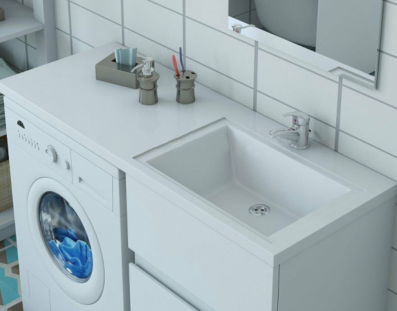 Тумба с раковиной Эстет Dallas Luxe 115 R ФР-00002299 Белая Тумба с раковиной Эстет Dallas Luxe 115 R ФР-00002299 Белая