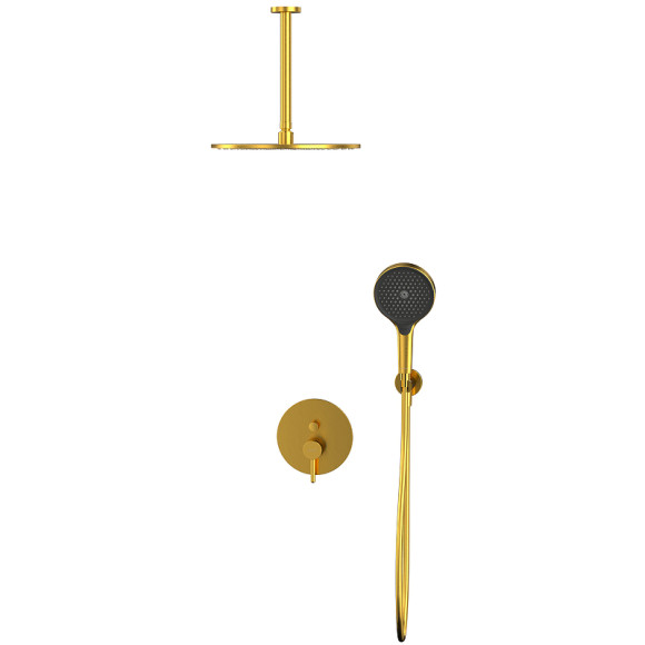 Душевая система Whitecross Y brushed gold YSET12TOPGLB Брашированное золото Душевая система Whitecross Y brushed gold YSET12TOPGLB Брашированное золото