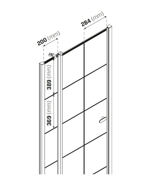 Душевая дверь New Trendy New Soleo Black 90 L D-0279A профиль Черный стекло прозрачное Душевая дверь New Trendy New Soleo Black 90 L D-0279A профиль Черный стекло прозрачное