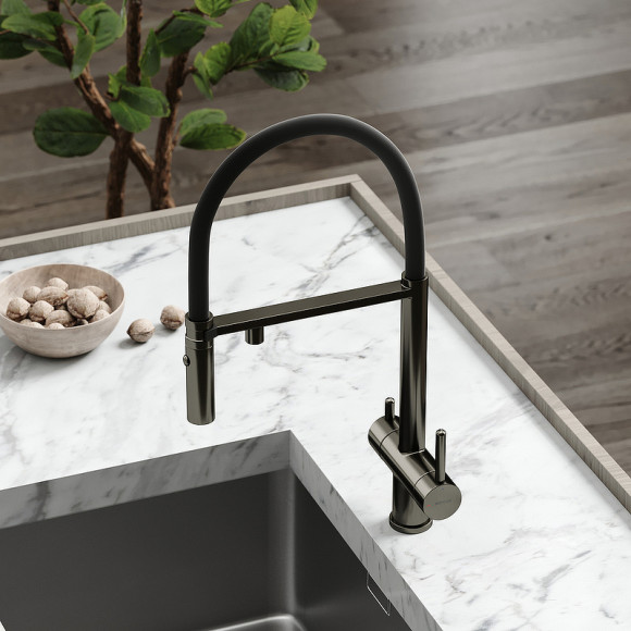 Смеситель для кухни Sancos Imola SC4010GG Вороненная сталь Черный