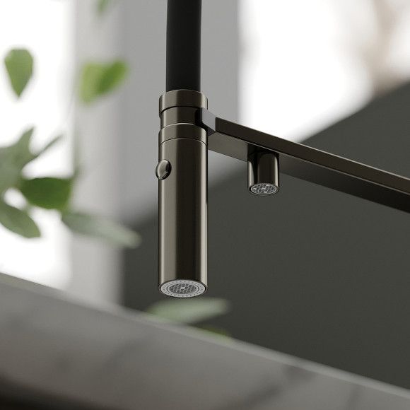 Смеситель для кухни Sancos Imola SC4010GG Вороненная сталь Черный