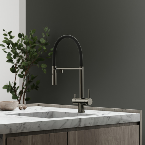 Смеситель для кухни Sancos Imola SC4010GG Вороненная сталь Черный