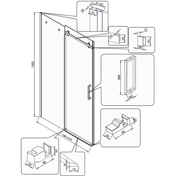 Душевая дверь Veconi Vianno VN-74 120 VN74-120-01-C4 профиль Хром стекло прозрачное Душевая дверь Veconi Vianno VN-74 120 VN74-120-01-C4 профиль Хром стекло прозрачное