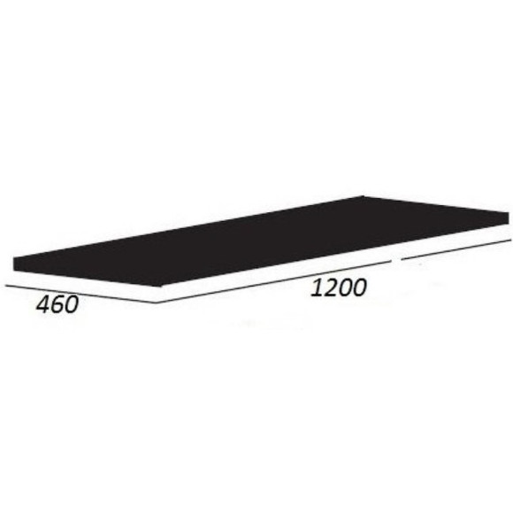 Столешница под раковину Cezares Cadro 120 CADRO-120-HPL-NRM Черная матовая Столешница под раковину Cezares Cadro 120 CADRO-120-HPL-NRM Черная матовая