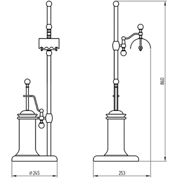 Напольная стойка Migliore Provance 17715 Золото