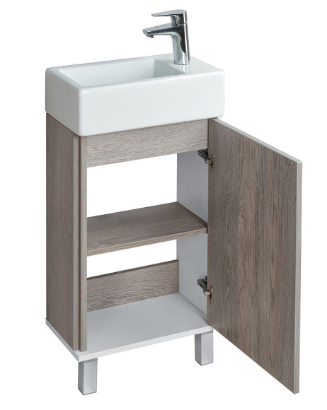 Тумба под раковину Aquaton Эмма 45 1A221601EAD80 Белый Дуб наварра