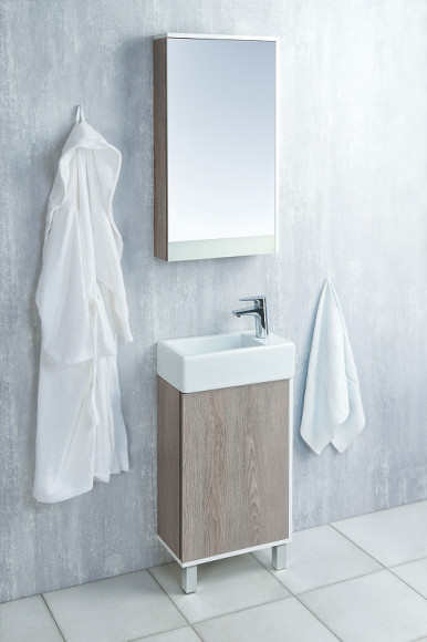 Тумба под раковину Aquaton Эмма 45 1A221601EAD80 Белый Дуб наварра