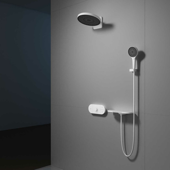 Душевая система Vincea Futura VSFW-2F12TMW с термостатом Белая матовая Душевая система Vincea Futura VSFW-2F12TMW с термостатом Белая матовая