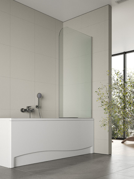 Шторка на ванну Agger A02-080TCR 80x140 профиль Хром стекло прозрачное Шторка на ванну Agger A02-080TCR 80x140 профиль Хром стекло прозрачное
