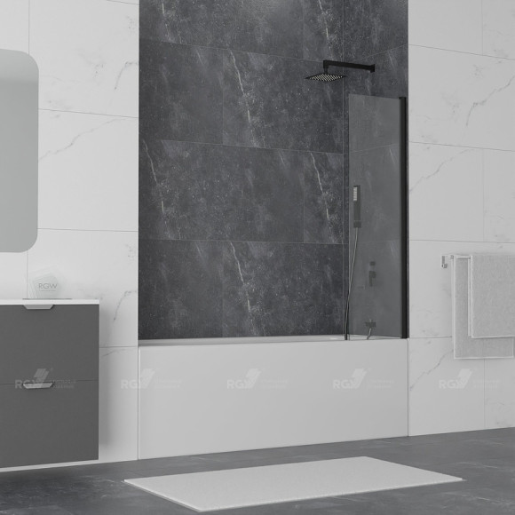 Шторка на ванну RGW Screens SC-056B 40x150 351105640-14 профиль Черный стекло прозрачное Шторка на ванну RGW Screens SC-056B 40x150 351105640-14 профиль Черный стекло прозрачное