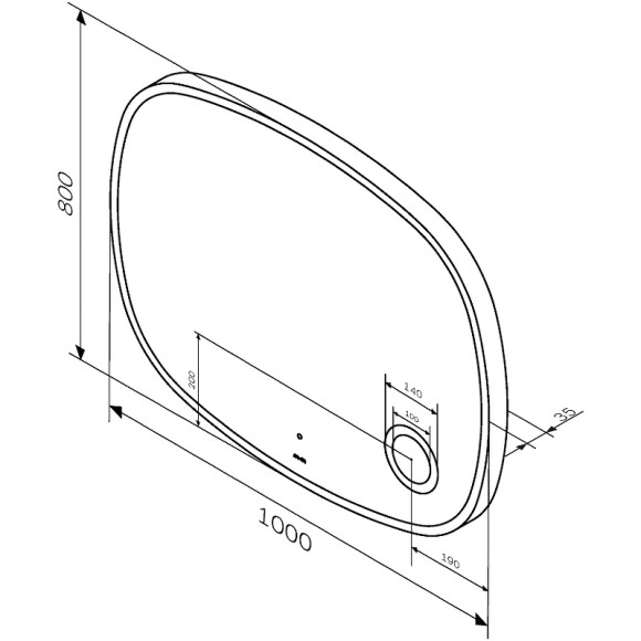 Зеркало AM.PM Func 100 M8FMOX1003SA с подсветкой с увеличением с ИК-сенсорным выключателем Зеркало AM.PM Func 100 M8FMOX1003SA с подсветкой с увеличением с ИК-сенсорным выключателем