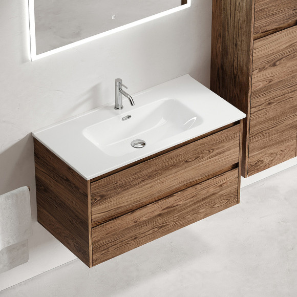 Тумба под раковину Sancos Libra 90 LB90ECH подвесная Дуб чарльстон