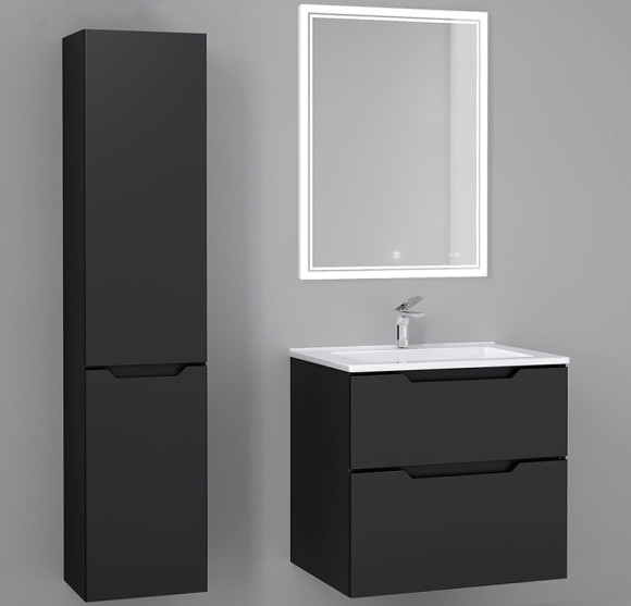 Зеркальный шкаф Jorno Slide 60 Sli.03.60/A с подсветкой с сенсорным выключателем и часами Зеркальный шкаф Jorno Slide 60 Sli.03.60/A с подсветкой с сенсорным выключателем и часами