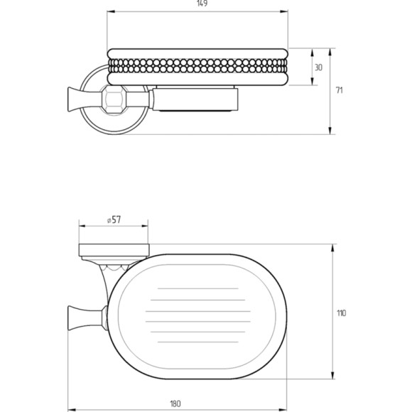 Мыльница Migliore Dubai 31248 Белый Хром