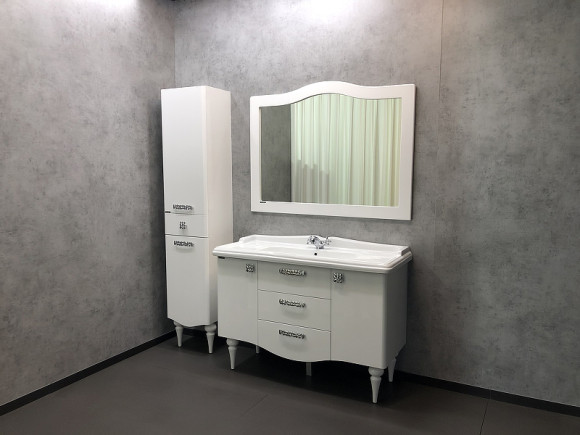 Шкаф пенал Comforty Монако 40 L 00004140124 Белый глянец