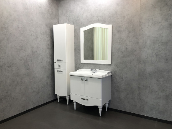 Шкаф пенал Comforty Монако 40 L 00004140124 Белый глянец