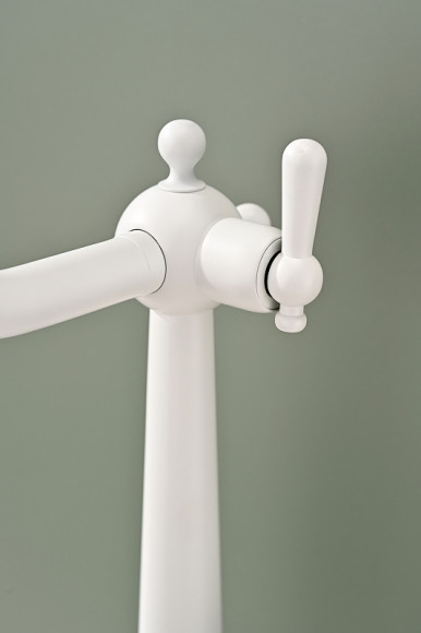 Смеситель для кухни Paulmark Retro Re213226-431 Белый матовый Смеситель для кухни Paulmark Retro Re213226-431 Белый матовый