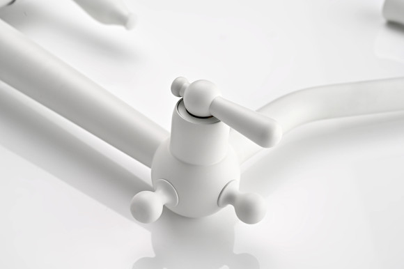 Смеситель для кухни Paulmark Retro Re213226-431 Белый матовый Смеситель для кухни Paulmark Retro Re213226-431 Белый матовый