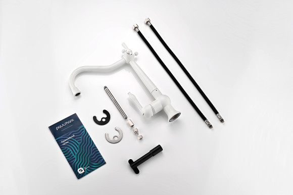 Смеситель для кухни Paulmark Retro Re213226-431 Белый матовый Смеситель для кухни Paulmark Retro Re213226-431 Белый матовый