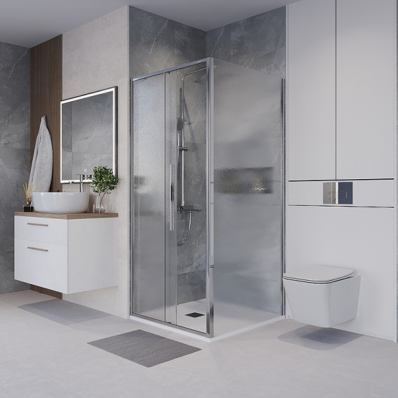 Душевой уголок Niagara Nova 90х90 NG-65-9CH-CH90-34 профиль Хром стекло шиншилла Душевой уголок Niagara Nova 90х90 NG-65-9CH-CH90-34 профиль Хром стекло шиншилла