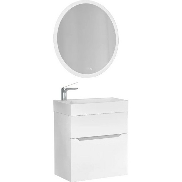 Тумба под раковину Jorno Folk 55 Folk.01.55/P/W/JR подвесная Белая