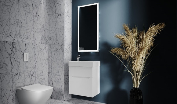 Тумба под раковину Jorno Folk 55 Folk.01.55/P/W/JR подвесная Белая