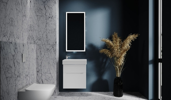 Тумба под раковину Jorno Folk 55 Folk.01.55/P/W/JR подвесная Белая