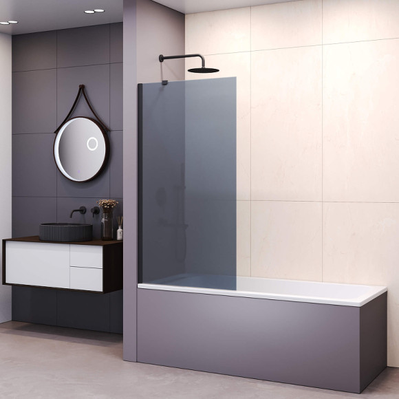 Шторка на ванну RGW Screens SC-150B 60х150 351115006-34 профиль Черный стекло тонированное