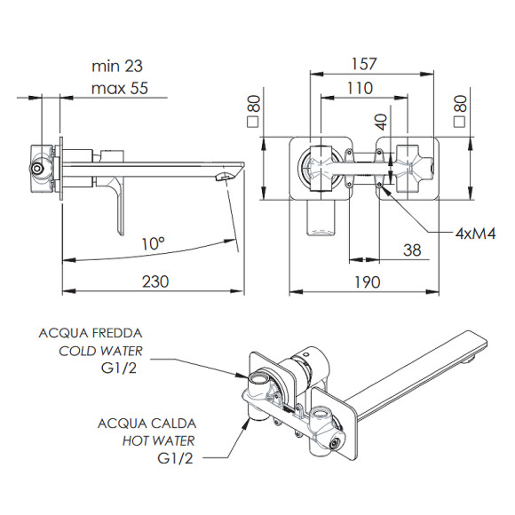 Смеситель для раковины Remer Energy EY15PLNP Никель брашированный Смеситель для раковины Remer Energy EY15PLNP Никель брашированный