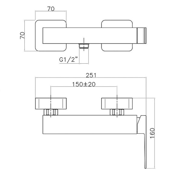 Смеситель для душа Webert Pegaso PE870101010 Золото
