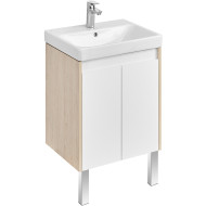 Тумба под раковину Aquaton Сканди Doors 55 1A278801SDB20 Белый глянец, Дуб верона Тумба под раковину Aquaton Сканди Doors 55 1A278801SDB20 Белый глянец, Дуб верона