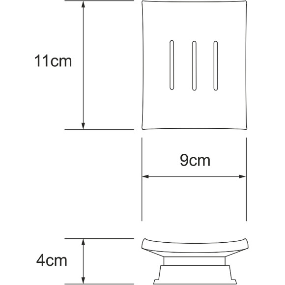 Мыльница WasserKRAFT Amper Black K-5429B Черная матовая