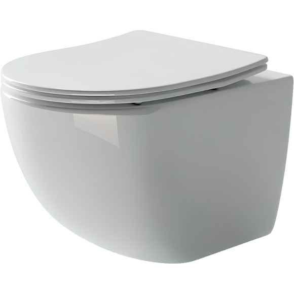 Комплект унитаза Ceramicanova Forma CN3009 с сиденьем Микролифт и инсталляцией WeltWasser WW Marberg 507 10000005949+10000005952 с клавишей смыва Хром глянцевый