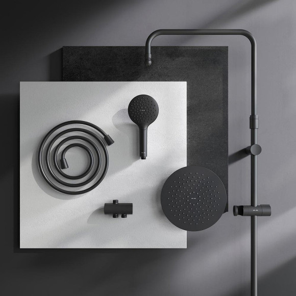 Душевая система AM.PM Like F0780022 Черная матовая Душевая система AM.PM Like F0780022 Черная матовая