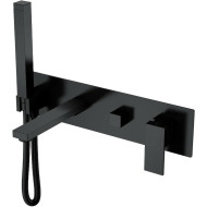 Смеситель для ванны Boheme Qubic 474-2-B Черный матовый