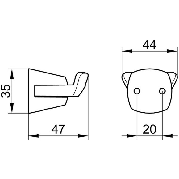 Двойной крючок Keuco City.2 02715 010000 Хром Двойной крючок Keuco City.2 02715 010000 Хром