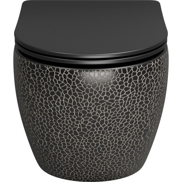 Унитаз Grossman Color GR-4411BBLS подвесной Черный с сиденьем Микролифт