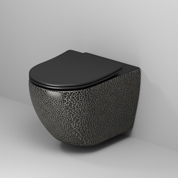 Унитаз Grossman Color GR-4411BBLS подвесной Черный с сиденьем Микролифт